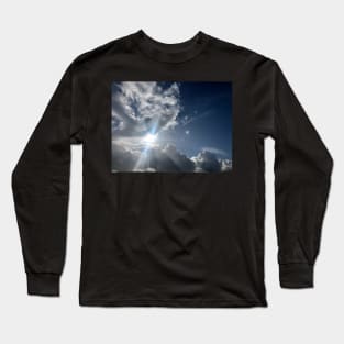 Sun Shine peaking through the Summer Clouds Long Sleeve T-Shirt